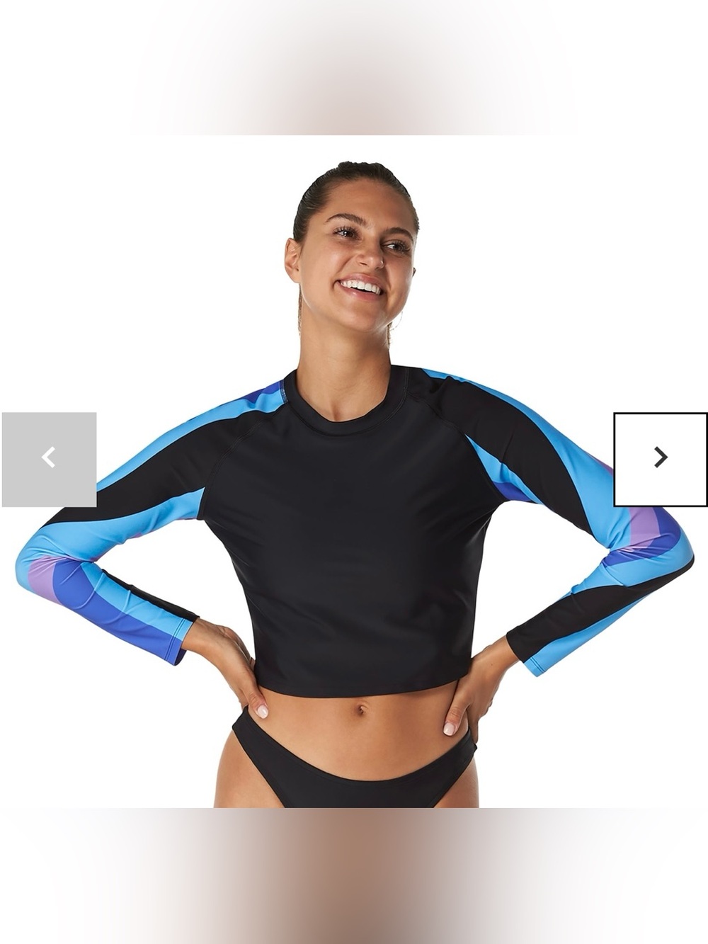 Speedo Cropped Rash Guard (XS) - Picture 3 of 10